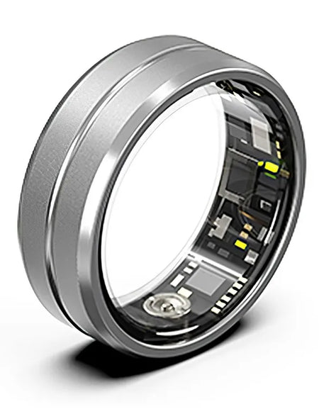 Smart Ring Fitness Heart Rate Tracker Titanium Steel Shell IP68&3ATM Waterproof Multi-Sport Modes Sleep Monitoring Rings