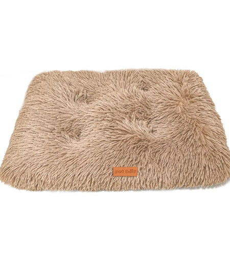 Dog Bed Pet Mat Pet Bed Washable Plush Pet Crate Bed for Dog Anti-Slip Pet Mat Bed for Cat Fluffy Comfy Pet Sleeping Mat