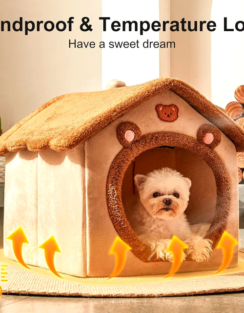 Load image into Gallery viewer, Foldable Pet House Removable Dog Bed Washable Cat House Puppy Kennel Dog Bed Sofa House for Extra Small Dog and Small and Medium
