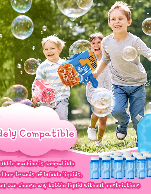 Load image into Gallery viewer, Bubble Machine for Kids 132 Holes Bubble Toys with Colorful Lights Bubble Blower for Toddlers Bubble Maker Gift for Indoor Outdoor Birthday Party Wedding, Pink
