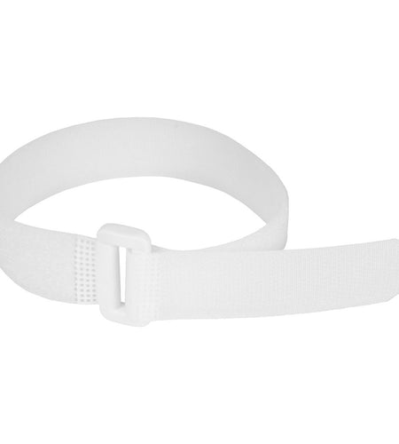 Reusable Cinch Straps 1" X 12" - 12 Pack, Multipurpose Quality Hook and Loop Securing Straps (White) - plus 2 Free Bonus Reusable Cable Ties