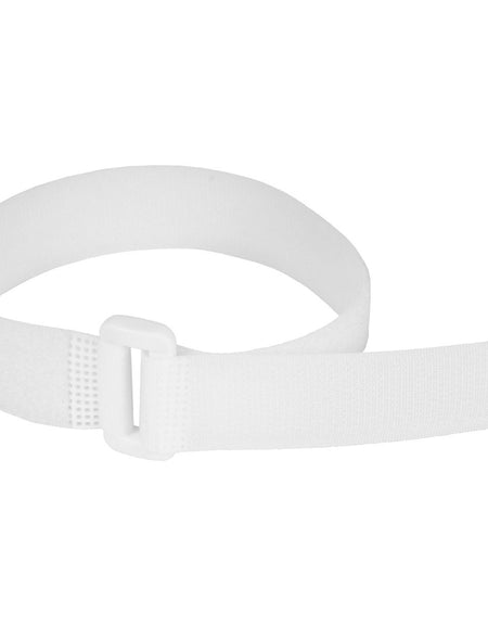 Reusable Cinch Straps 1" X 12" - 12 Pack, Multipurpose Quality Hook and Loop Securing Straps (White) - plus 2 Free Bonus Reusable Cable Ties