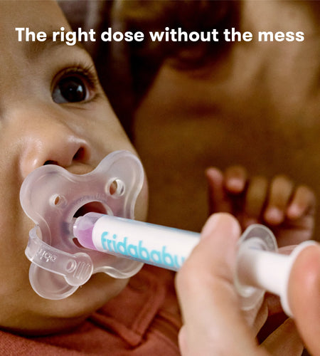 Medifrida Accu-Dose Baby Medicine Syringe with Pacifier Tip, Sick Baby Essentials