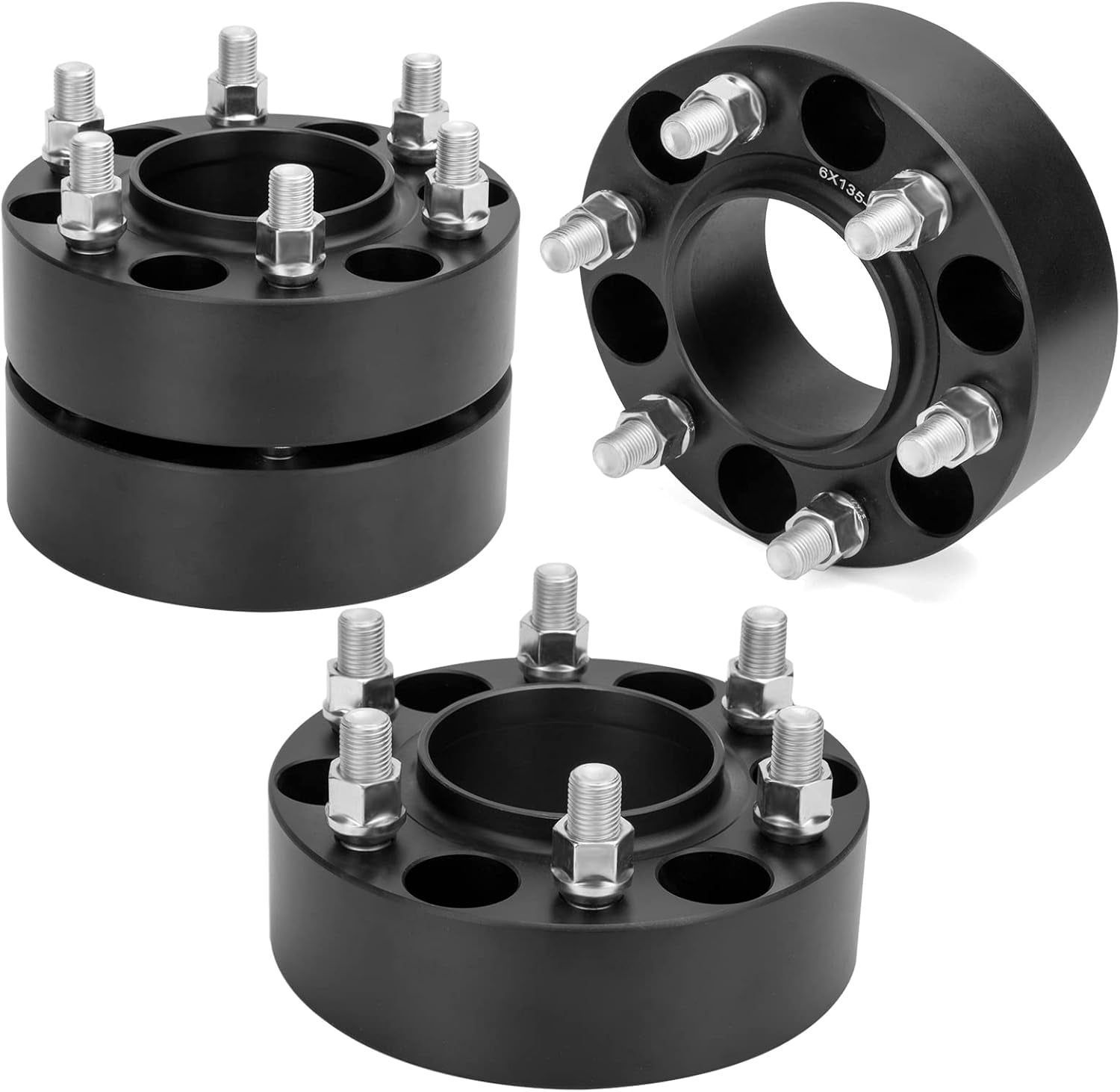 6X135 Wheel Spacers for F-150/Expedition/Lobo 2015-2022 4WD, 4Pcs Solid Hubcentric 1.5 Inch Thick 14X1.5 87.1 Center Bore for 2015/16/17/18/19/20 Lincoln Navigator 4X4 RWD 6Lug Wheels/Rim