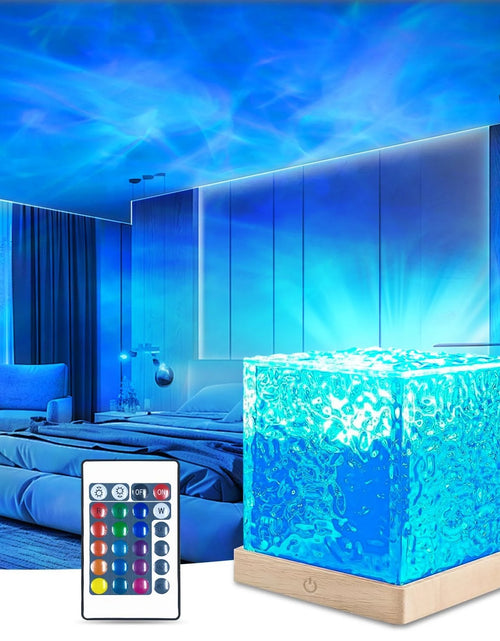 Load image into Gallery viewer, Northern Lights Cube Lamp Ocean Wave Lamp Water Projector Light Luminorthe Cube Lamp Lumena Lights Cube Bedroom Decor 16 Colors
