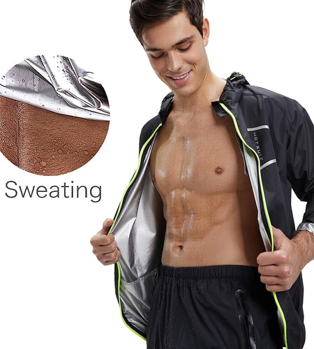 Sauna Suit Men anti Rip Boxing Sweat Suits Exercise Workout Jacket