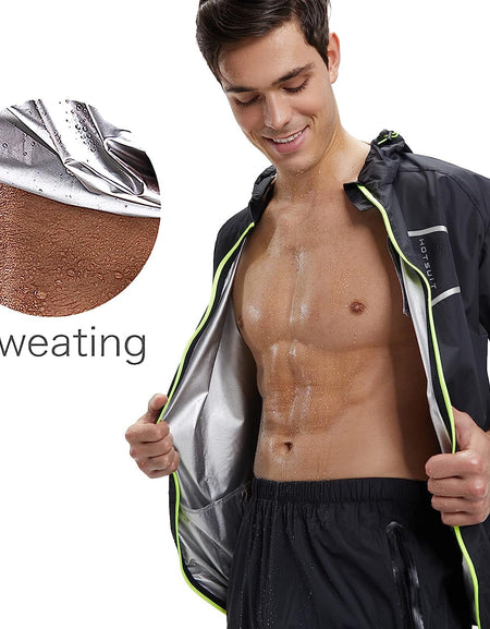 Sauna Suit Men anti Rip Boxing Sweat Suits Exercise Workout Jacket