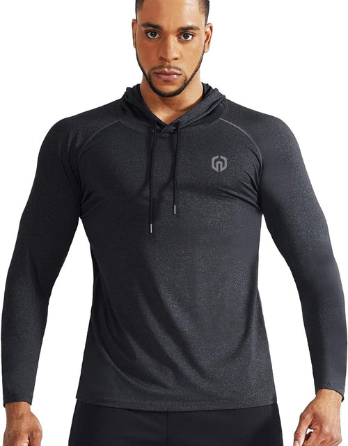 Load image into Gallery viewer, Men&#39;S Dry Fit Athletic Workout Running Shirts Long Sleeve with Hoods
