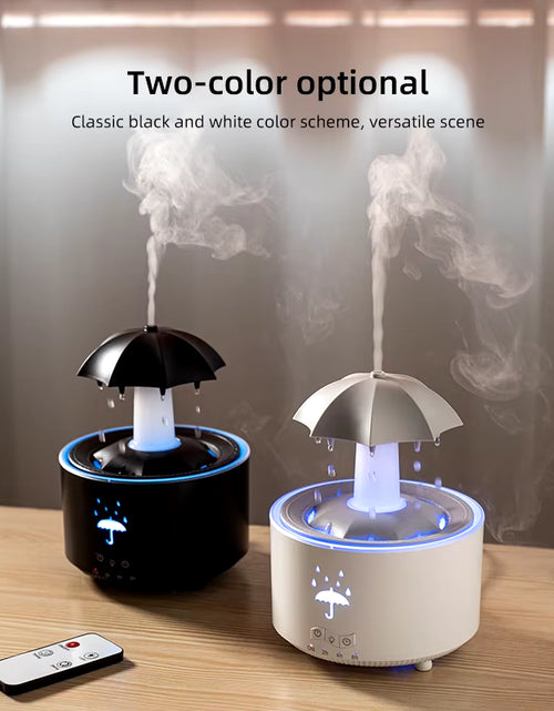 Load image into Gallery viewer, Creative Umbrella Water Drop Air Humidifier with Colorful Light Raindrop Aroma Essential Oil Diffuser Aromatherapy Humidifier
