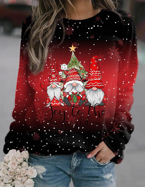 Load image into Gallery viewer, Women&#39;s Christmas Theme Printed Loose Sweatshirt
