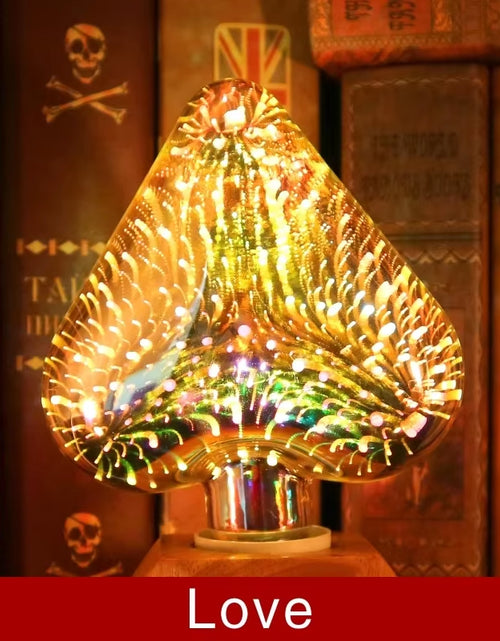 Load image into Gallery viewer, 3D Decoration LED Bulb E27 6W 85-265V Vintage Edison Light Bulb Star Fireworks Lamp Holiday Night Light Novelty Christmas Tree
