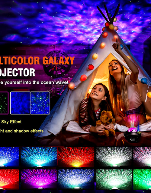 Load image into Gallery viewer, Starry Projector Galaxy Night Light Child Bluetooth USB Music Player Star Nightlight Romantic Ocean Projector Night Lamp Gifts
