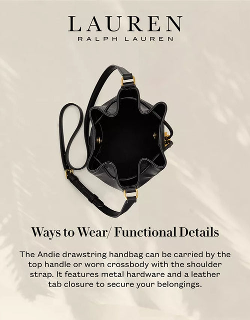 Load image into Gallery viewer, Women&#39;S Smooth Leather Medium Andie Drawstring Bag
