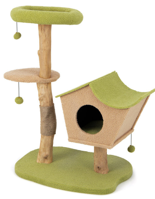 Load image into Gallery viewer, 43 Inch Wooden Cat Tree with Padded Top Perch
