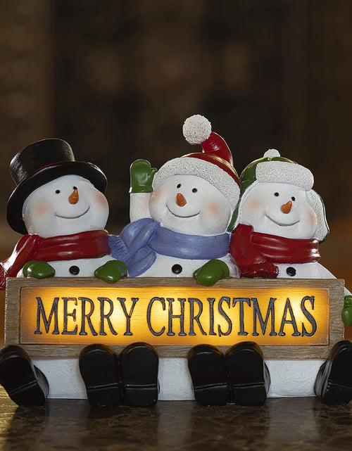 Load image into Gallery viewer, Christmas Gnome Decor Figurines Resin, Gnome Lighted Decorations Indoor Decor Christmas Gnomes LED Holiday Light up Indoor Festive Fiber Optic for Christmas Table Decorations
