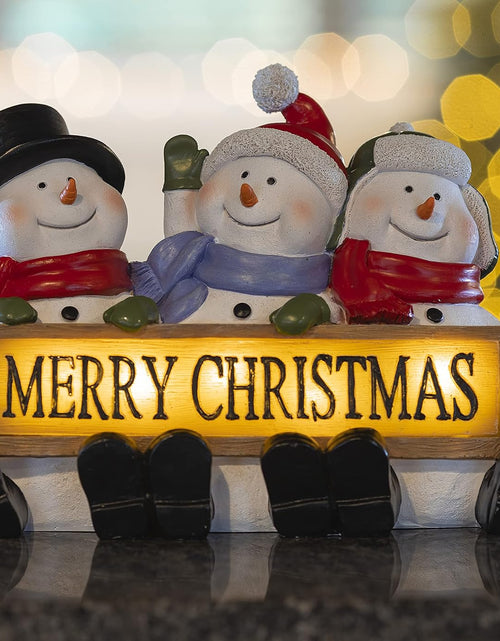 Load image into Gallery viewer, Christmas Gnome Decor Figurines Resin, Gnome Lighted Decorations Indoor Decor Christmas Gnomes LED Holiday Light up Indoor Festive Fiber Optic for Christmas Table Decorations
