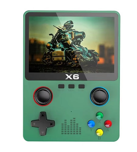 2023 New X6 3.5Inch IPS Screen Handheld Game Player Dual Joystick 11 Simulators GBA Video Game Console for Kids Gifts