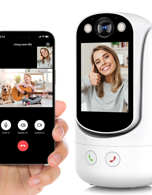 Load image into Gallery viewer, Baby Monitor with Two Way Video Call, 1080P HD Wifi Cameras W/ 2.8” Screen for Home Security/Baby Monitor/Pet Camera, AI Motion Detection&amp;One-Click Call, Full-Color Night Vision for Baby Pet Elderly
