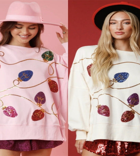 European And American Women's Clothing Christmas Sequins Long Sleeve Pullover Hoodie Women