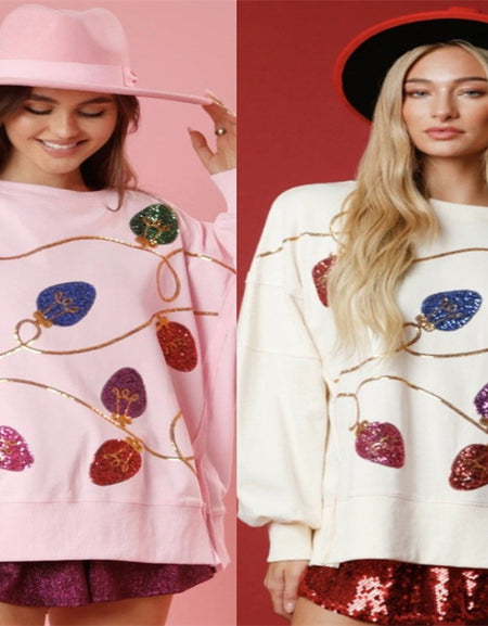 European And American Women's Clothing Christmas Sequins Long Sleeve Pullover Hoodie Women