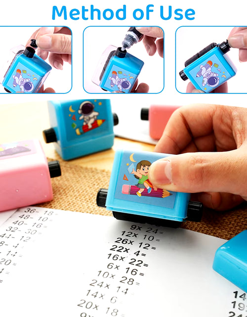 Load image into Gallery viewer, Digital Teaching Stamp Maths Learning Stamp Early Educational 1-100 Stamp Roller Multiplication Additions Subtraction Division
