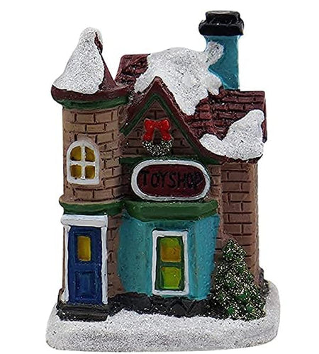Christmas Village Set - Complete Decoration Includes Figurines and Houses - Perfect Addition to Your Christmas Indoor Decorations & Snow Village Displays - Made of Resin (12 Piece Snow Village Set)