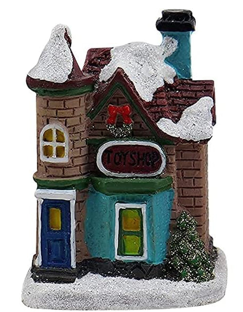 Load image into Gallery viewer, Christmas Village Set - Complete Decoration Includes Figurines and Houses - Perfect Addition to Your Christmas Indoor Decorations &amp; Snow Village Displays - Made of Resin (12 Piece Snow Village Set)
