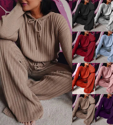 Two Piece Set Women Spot Hot Style Europe Long Sleeve New 2023 Loose Hooded Leisure Suit Tracksuit Women Dropshipping CKX9436