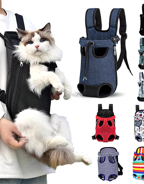 Load image into Gallery viewer, Adjustable Cat Carrier Bag Pet Double Shoulder Backpack Portable Bag Outdoor Travel Camping Hiking Cat Bag Dog Bag
