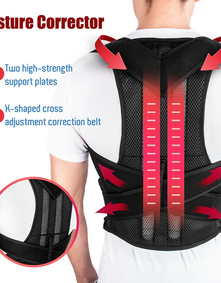 Adjustable Posture Corrector Back Support Shoulder Back Brace Posture Correction Spine Posture Corrector Postural Fixer Tape