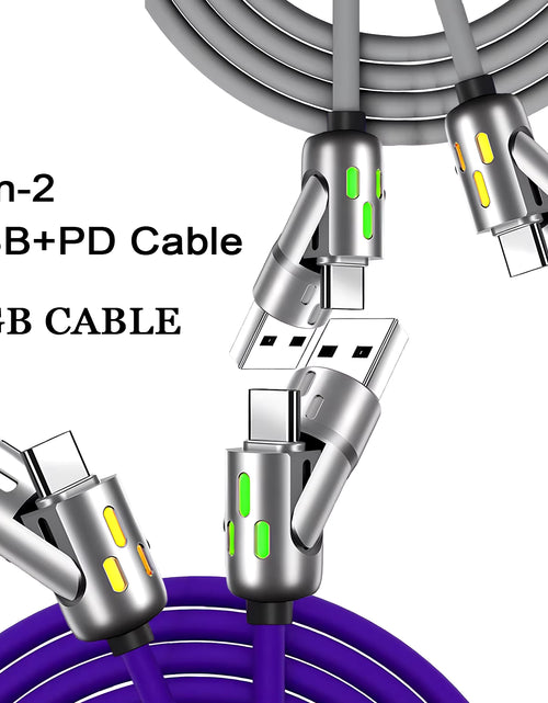 Load image into Gallery viewer, PD 240W 4-In-1 Multi Port Fast Charging Cable 3A USB/C to Type C/Phone Fast Sync Charger Adapter Compatible with Laptop/Tablet
