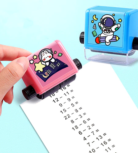 Digital Teaching Stamp Maths Learning Stamp Early Educational 1-100 Stamp Roller Multiplication Additions Subtraction Division