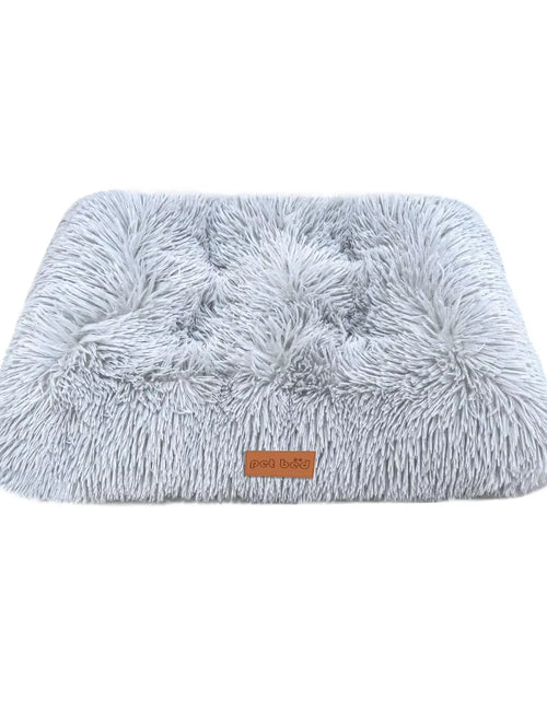 Load image into Gallery viewer, Dog Bed Pet Mat Pet Bed Washable Plush Pet Crate Bed for Dog Anti-Slip Pet Mat Bed for Cat Fluffy Comfy Pet Sleeping Mat
