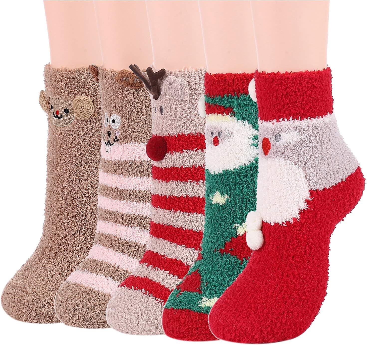 Womens Fuzzy Socks Warm Slipper Socks Winter Fluffy Socks Cozy Fuzzy Socks Athletic Fleece Socks Cute Crew Socks