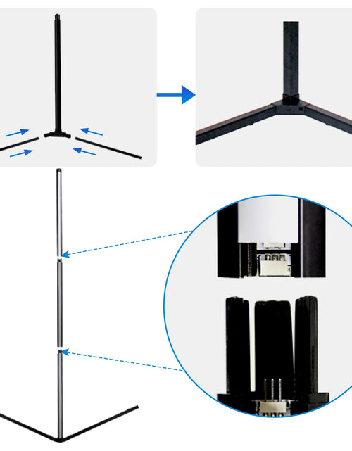 Load image into Gallery viewer, Led Corner Floor Lamp, Smart RGB Floor Lamp with App&amp;Remote, 16 Million Colors Changing, Music Sync, Modern Corner Led Light for Bedroom Living Room and Gaming Room, Timing&amp;Schedule
