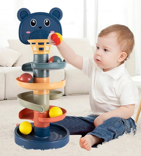 Montessori Baby Toy Rolling Ball Children Montessori Educational Games for Babies Stacking Track Baby Development Toys Children