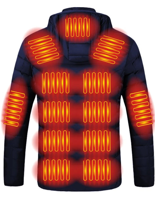 Load image into Gallery viewer, Winter Clearance 2024!  Heated Jacket for Men Women, Electric Heating Coat, 19 Heating Zones, Long Sleeve Hooded Zip Winter Heated Vest Windproof Outerwear(Battery Not Included)
