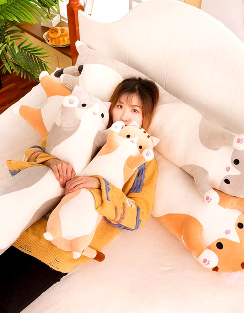 Load image into Gallery viewer, Plush Toy Cat Cushion Cute Plush Toy Skin-Friendlyelastic Long Cat Doll
