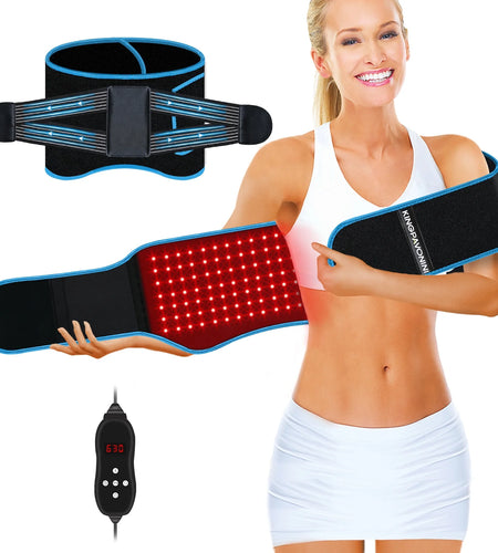 Red Light Belt, Infrared Light with Partition Control and Remote Control , near Infrared Red Light for Body(Blue)