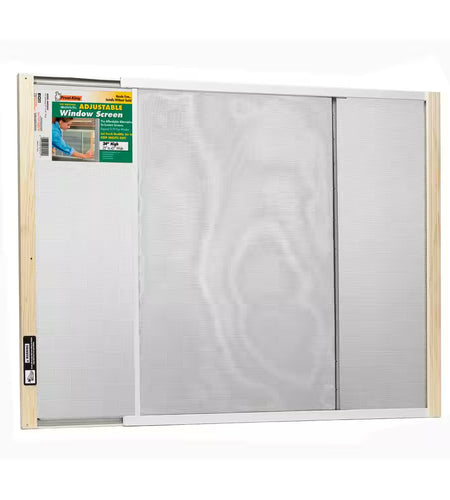 45 In. X 24 In. Adjustable Wood Frame Window Screen