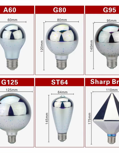 Load image into Gallery viewer, 3D Decoration LED Bulb E27 6W 85-265V Vintage Edison Light Bulb Star Fireworks Lamp Holiday Night Light Novelty Christmas Tree
