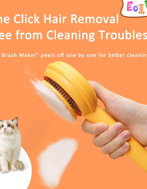 Load image into Gallery viewer, Cat Brush with Release Button, Pet Brush, Self-Cleaning Sliker Brush with One Click, Grooming Brush for Cat Dog(Pink)
