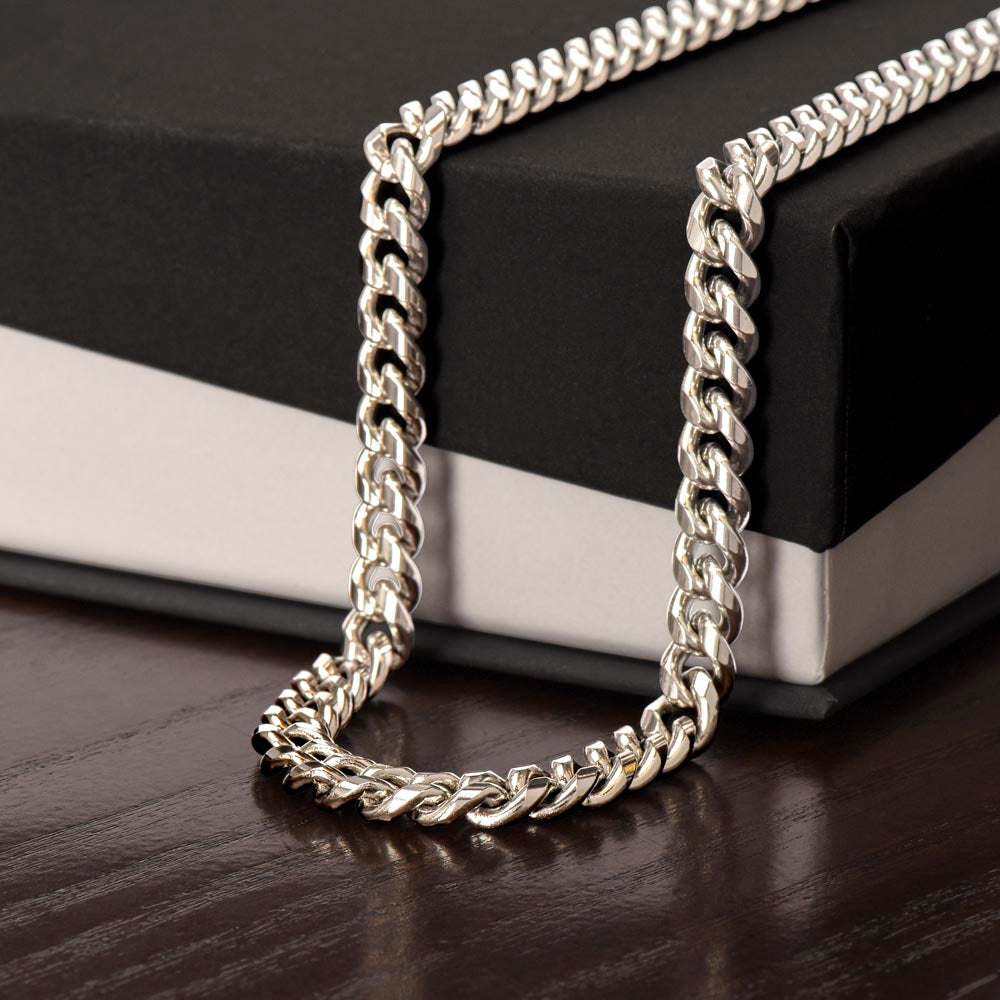 Cuban link chain  No message card