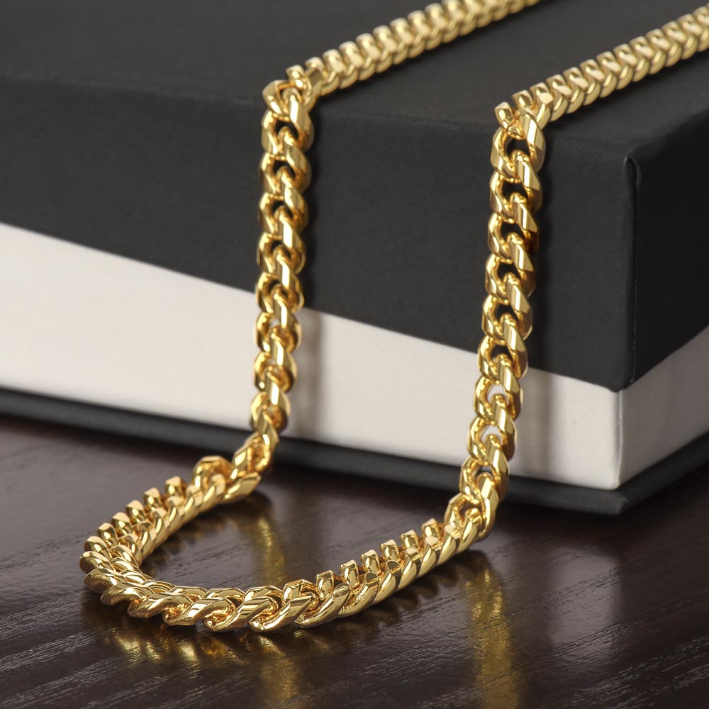 Cuban link chain  No message card