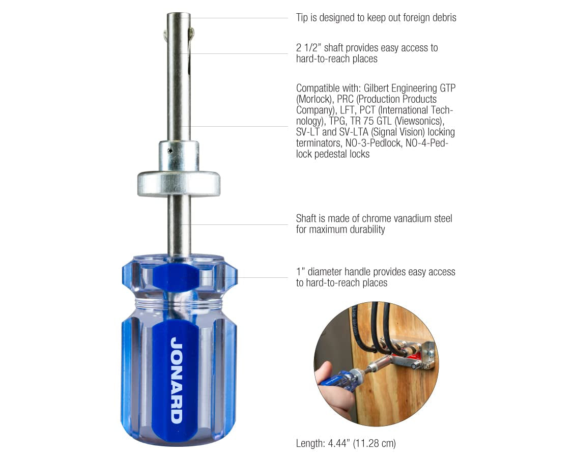 Jonard TT-4 Terminator Tool with 2-1/2" Shaft, 4-1/2" Length