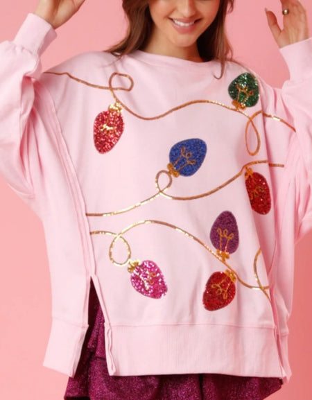 European And American Women's Clothing Christmas Sequins Long Sleeve Pullover Hoodie Women