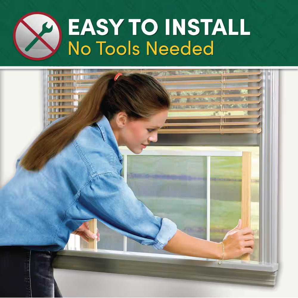 45 In. X 24 In. Adjustable Wood Frame Window Screen