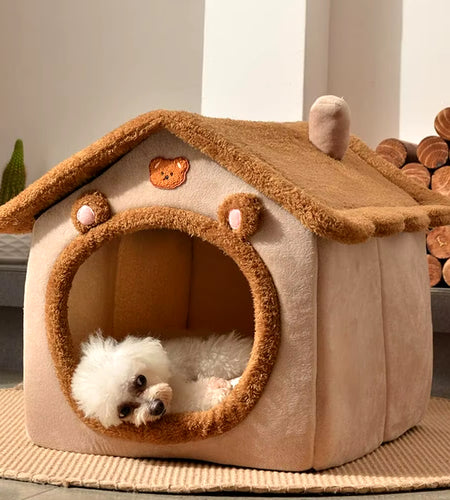 Foldable Pet House Removable Dog Bed Washable Cat House Puppy Kennel Dog Bed Sofa House for Extra Small Dog and Small and Medium