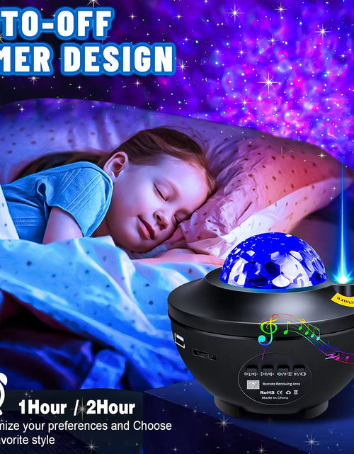 Load image into Gallery viewer, Starry Projector Galaxy Night Light Child Bluetooth USB Music Player Star Nightlight Romantic Ocean Projector Night Lamp Gifts
