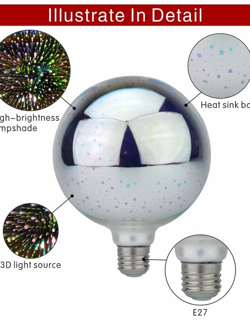 Load image into Gallery viewer, 3D Decoration LED Bulb E27 6W 85-265V Vintage Edison Light Bulb Star Fireworks Lamp Holiday Night Light Novelty Christmas Tree
